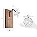 Dahey Wall Glass Planter with Wood Board Rustic Decor Air Plant Holder Hanging Terrarium Wrought Iron Hooks for Indoor Office Home Decorations, Orb 2 Set
