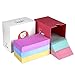 Gamenote Blank Flash Cards with Rings 3 x 5 Inch in Assorted Colors - 500 Index Card Hole Punch for Note Memory Office School Classroom Supplies