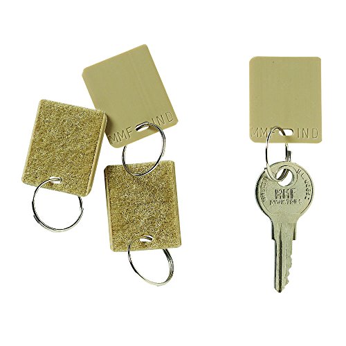 STEELMASTER Hook and Loop Fastener Replacement Key Tags, Tan, 12/Pack (201500003)