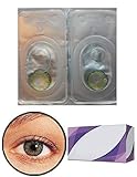 Perfection 123 Only - Women Multi-Color Contact Lenses - Cases Cosplay Eyes Cute Colored Cosmetic Makeup Eye Shadow (Green 3 with Case)