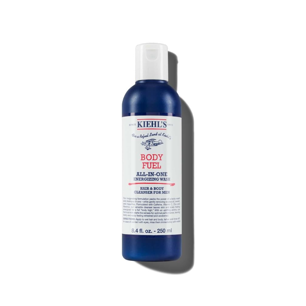 Kiehl's Body Fuel Wash, Energising Body Wash & Shampoo for Men, 250Ml