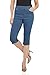 Rekucci Womens Ease in to Comfort Fit Stretch Jean Capri (8,Md. Stone Wash)