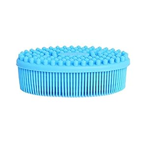 Silicone-Body-Brush-Soft-Body-Scrubber-Shower-Brush-Exfoliating-Cleaning-Brush-Comfortable-Face-Skin-Massage-Tool-Blue Silicone Body Brush, Soft Body Scrubber Shower Brush Exfoliating Cleaning Brush, Comfortable Face Skin Massage Tool…