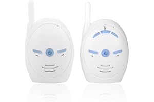 Dioche Audio Baby Monitor, Digital Audio Baby Monitor Nanny Intercom Electronic Alarm Two-Way and Talk Back Intercom (US)