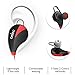 AELEC S350 Wireless Bluetooth Headphones In-Ear Sports Earbuds Sweatproof Earphones Noise Cancelling Headsets with Mic for Running Jogging Red