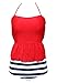 High Waisted Swimsuit for women, Retro Halter Peplum Bikini