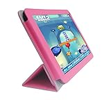 iShoppingdeals - for SKYTEX Skypad 10s 10.1-INCH Tablet SP1020 PU Leather Folio Cover Case, Hot Pink