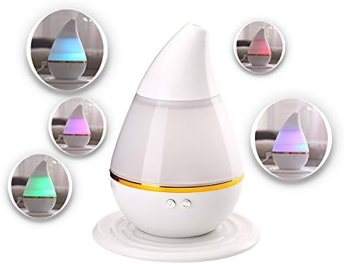 Mini USB Humidifier, Oversized Mist, Changing 7-Color Light Automatically,Keep 10-20 Square Meters Air Humidity, for Home\Office ，Diffuse Water &amp; Essential Oils