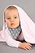 bee-zoo Baby Bibs Bandana For Girls | Pack Of 4 Girl Designs | Organic Cotton On Front - Super Absorbent, Soft and Stylish | Fits Almost All Babies With Adjustable Snaps (Pink/White/Gray/Orange)