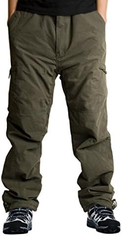 exeke Men's Thermal Relaxed-Fit Cargo Pants Fleece Lined Ski Pants Winter Outdoor Tactical Pant