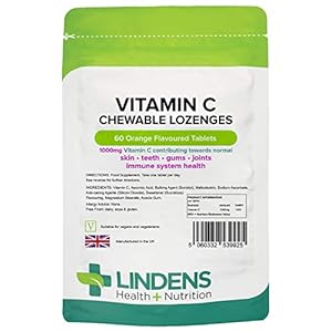 Lindens Vitamin C 1000mg Chewable Lozenges | 60 Pack | High-Strength 1250% Nrv Dose Contributes to Normal Immune System…