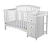 Dream On Me Niko 5-in-1 Convertible Crib with Changer in White, Greenguard Gold Certified