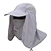 Summer Sun Hat By Page One,360°Outdoor Sun Protection Fishing Hat With Removable Neck&Face Flap Cover,UPF 50+ Cap For Men And Women
