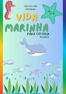 Livro Vida Marinha para Colorir (Bilíngue)