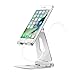 MoKo Foldable Phone/Tablet Stand, Universal 210 Degree Adjustable Aluminum Desktop Holder, Compatible with Galaxy S9/S9 Plus/Note9, iPad Pro 10.5/9.7, iPhone Xs/XS Max/XR/X/8 Plus/8, Zenpad, Silver