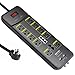 3800-Joule Surge Protector, 10-Outlet All-in-One Power Strip with 2 USB Charging Ports (3.1A Total) and Phone/Ethernet/Coaxial Protection, 9-Foot Ultra Long Extension Cord, ETL Listed, Black