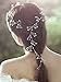 Yean Pearl Bride Wedding Hair Vine Silver Rhinestone Bridal Hair Piece Crystal Hair Accessories for Women and Girls