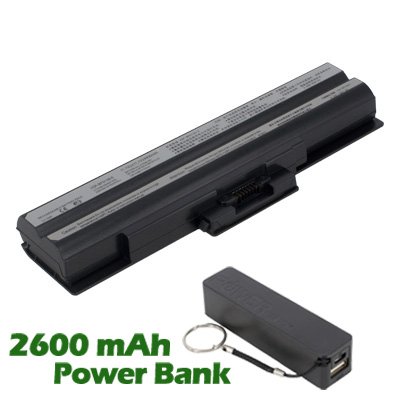 Battpitâ€ž Laptop / Notebook Battery Replacement for Sony VAIO VGN-NW350F (4400mAh) with 2600mAh Power Bank / External Battery for Smartphone.