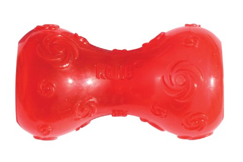 KONG Squeezz Dumbbell Dog Toy, Large, Colors Vary