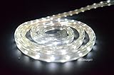 CBConcept UL Listed, 16.4 Feet, 1800 Lumen, 6000K Pure White, Dimmable, 110-120V AC Flexible Flat LED Strip Rope Light, 300 Units 3528 SMD LEDs, Indoor/Outdoor Use, Accessories Included,[Ready to use]
