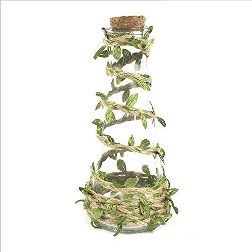 ICYANG 33 Feet Natural Leaves Twine String, Creative Burlap Leaf Ribbon 5MM with Artificial Green Leaves, Perfect Braided Decorated Vine for Art & Crafting Home Packing Decoration and Party Decor - Thumbnail 6
