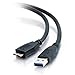 C2G Legrand USB A Male to Micro B Male Cable, USB A to Micro USB, USB 3.0 Cable, 3.28 Foot (1 Meter) Data Transfer Cable, Black USB Cord, 1 Count, C2G 54176