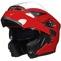 ILM Motorcycle Dual Visor Flip up Modular Full Face