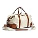 Margaritaville Unisex Weekender Duffle Shoulder Bag With Detachable Strap Plain Natural Crème Brown