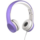 New! LilGadgets Connect+ Style Kids Premium Volume Limited Wired Headphones with SharePort (Children, Toddlers) - Purple