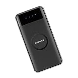 Wireless Charger Power Bank, MOMAX 10000mAh Portable power bank Charger QI Wireless Charging Pad for For iPhone,Samsung and More with 2 USB Outputs 5V 2.1A fast Output (Black)