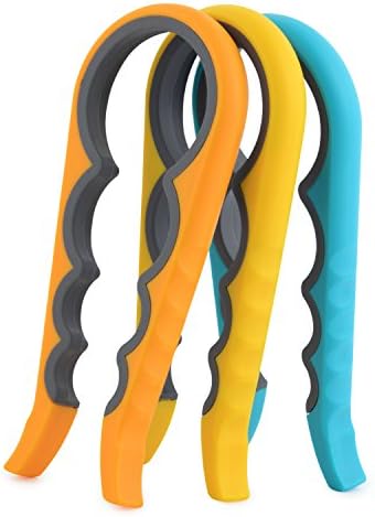 Jar opener,Bottle And Can Lids Remover.Heavy Duty 8-In-One Multiple Gripper.Rubber Surface For Easy Use.Premier Quality.Ideal For Seniors,Small Hands(orange)