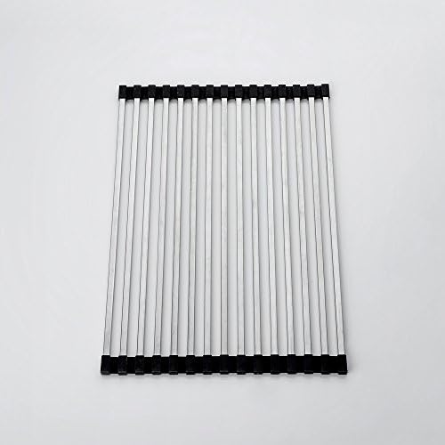 HOMESHOW Stainless Steel Over The Sink Multipurpose Roll Up Dish Drying Racks 17.5" x 11.4" P01 1297