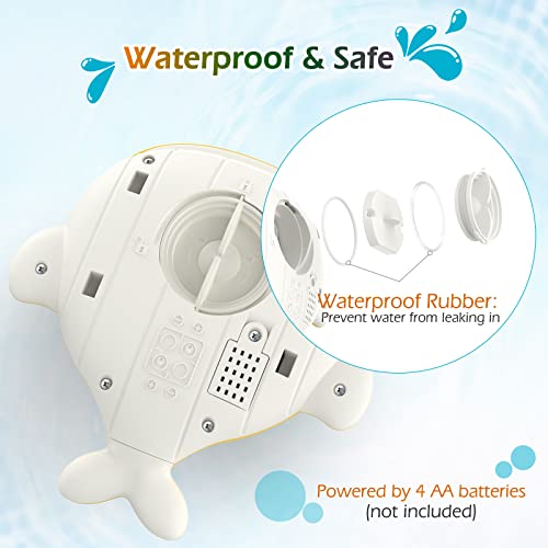 KINDIARY Bath Toy, Water Spray Narwhal with 3 Sprinklers, Bathtub