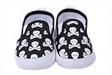 Bigood Baby Toddler Crib Skull Anti-Slip Shoes First Walking Sneakers