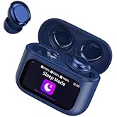 ZYHKON Sleep Earbuds Light-Weight Headphones, Mini Sleep Headphones Bluetooth in Ear Small Design for Side Sleepers, 48H Playtime with Charging Case, Sapphire Blue