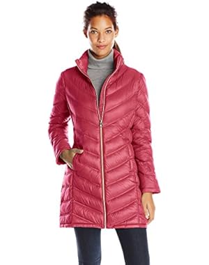 Women's Chevron-Quilted Packable Down Coat