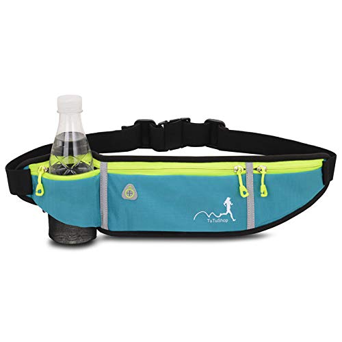 TuTuShop Lightweight Running Belt Adjustable Running Waist Pack with Elastic Strap Running Pouch Phone Holder Accessories for iPhone Samsung ,Workout Fanny Pack for men/woman/kids (Sky Blue)