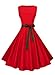 Anni Coco® Women's Classic 1950s Vintage Hepburn Dresses Red Large