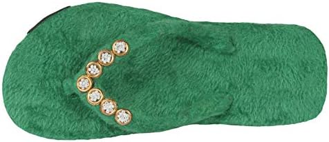 Womens Bedroom Home Slipper Girls Casual House Flip Flops WFFP05 (3 UK/India) Green