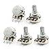 uxcell 5 Piece 5K Ohm 6 mm Diameter Shaft Type B Single Turn Taper Rotary Potentiometer with 8mm Shaft