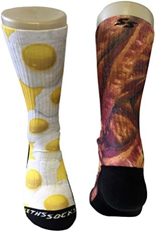 Custom Bacon and Eggs SS Athletic Socks