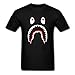 Bape Shark Men's Comfortable DD.Cat T-Shirt Black