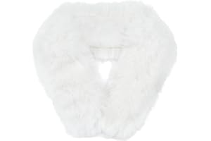 PH PandaHall Faux Fur Collar Fur Hood Trim Plush Neck Warmer for Winter Hood Replacement Coat Jackets 83x13cm