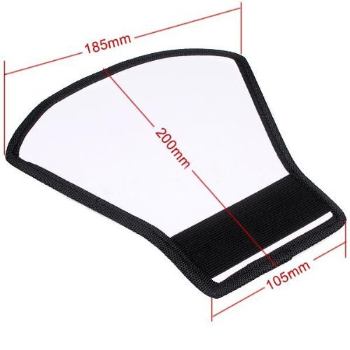 SUPON Flash Speedlite Diffuser softbox Silver/White Reflector for Canon Nikon Pentax Yongnuo and Other and All Speedlight Flashes - Thumbnail 2