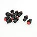 Uxcell a13052100ux0038 Round Red Push Button Switch (Pack of 10)