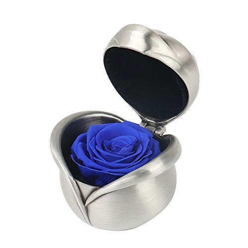 Handmade Preserved Flower Rose, Never Withered Roses, Upscale Immortal Flowers, Fresh Roses, Life Flowers For Love Ones, Gift For Valentine'S Day, Anniversary, Birthday Gift Blue Rose (Blue) (6286200702041)