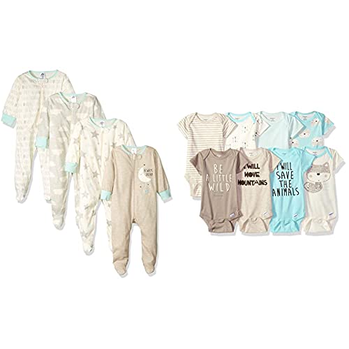 Gerber Baby Neutral 12-Pack Clothing Bundle, Elephants, Newborn