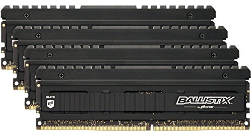 Crucial Ballistix Elite 4000 MHz DDR4 DRAM Desktop Gaming Memory Kit 32GB (8GBx4) CL18 BLE4K8G4D40BEEAK