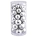 Vickerman Silver Ornament Ball Set Shiny and Matte Finish, Includes 50 Per Box, 1.5 to 2-Inch Variety - Ready to Hang - Variety of Finishes