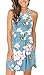 LONGYUAN Women's Casual Tank Dress Sleeveless Dresses Beach Sundress Small FL Light Blue